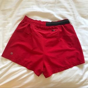 Lululemon Surge Shorts 3” inch in Red